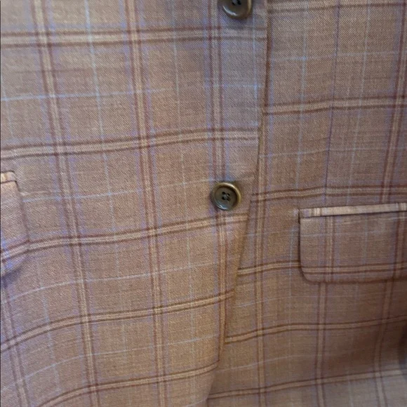 Men's Classic Plaid Blazer in Brown - Picture 2 of 7